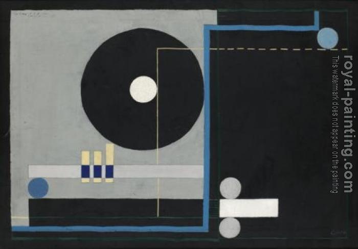 Gosta Adrian-Nilsson : Konstruktion pa svart Gosta Adrian-Nilsson : Konstruktion pa svart